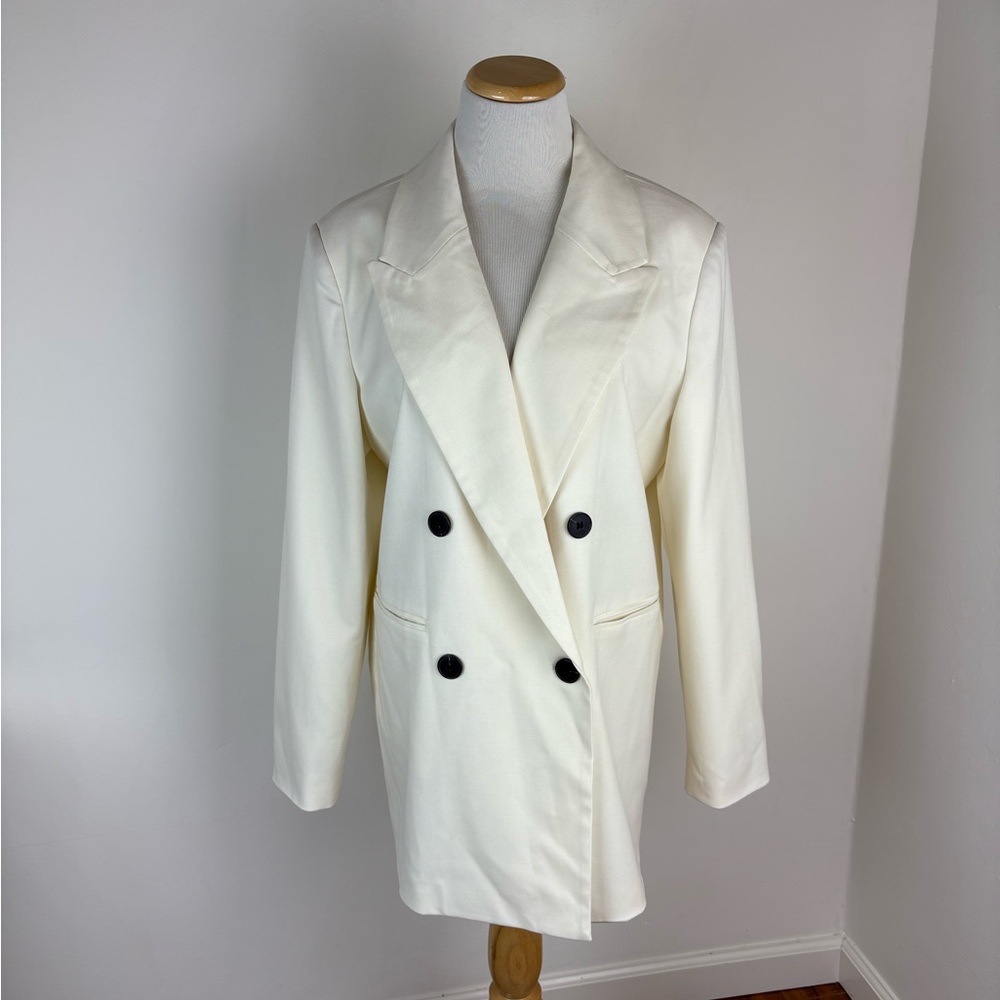 NWT DISSH Beckham Oversized Blazer Jacket Cream Size 6 - Picture 6 of 11